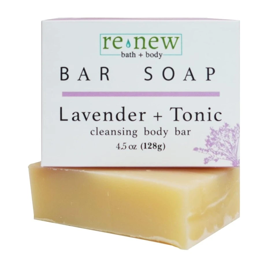 Renew Bath + Body Bar Soap Lavender + Tonic Cleansing Body Bar
