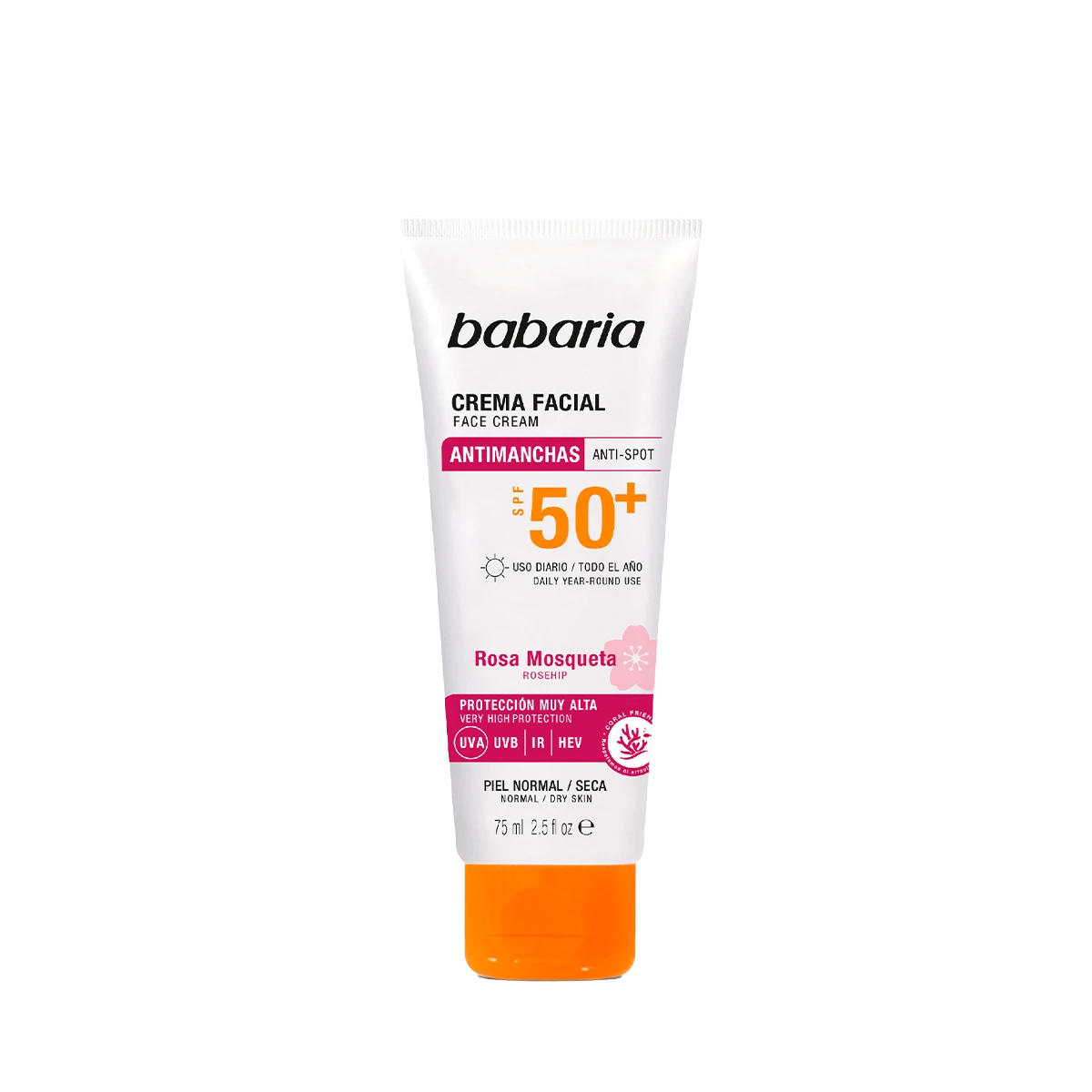 Babaria Anti-Spot Face Cream SPF 50+ with Rosehip