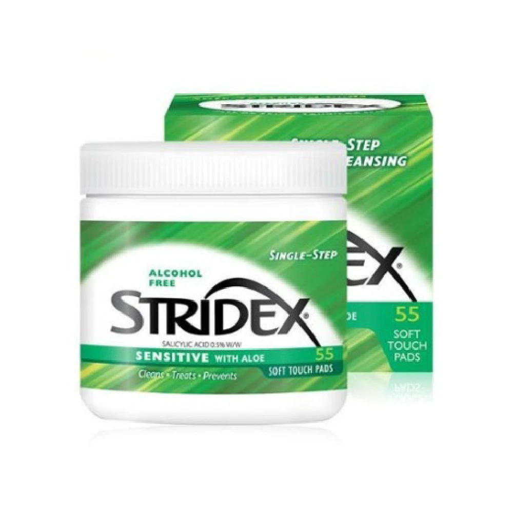 Stridex Sensitive with Aloe, Alcohol-Free, 55 Soft Touch Pads
