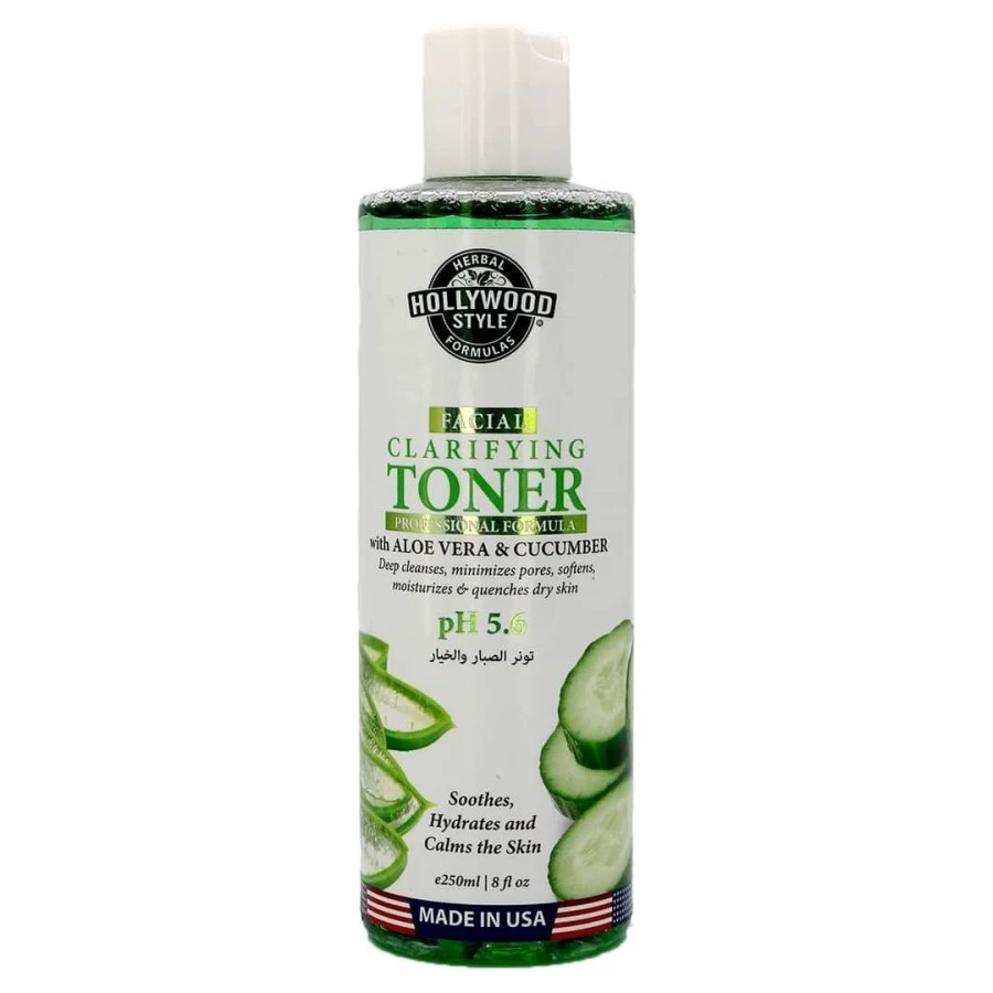 Hollywood Style Facial Clarifying Toner with Aloe Vera & Cucumber
