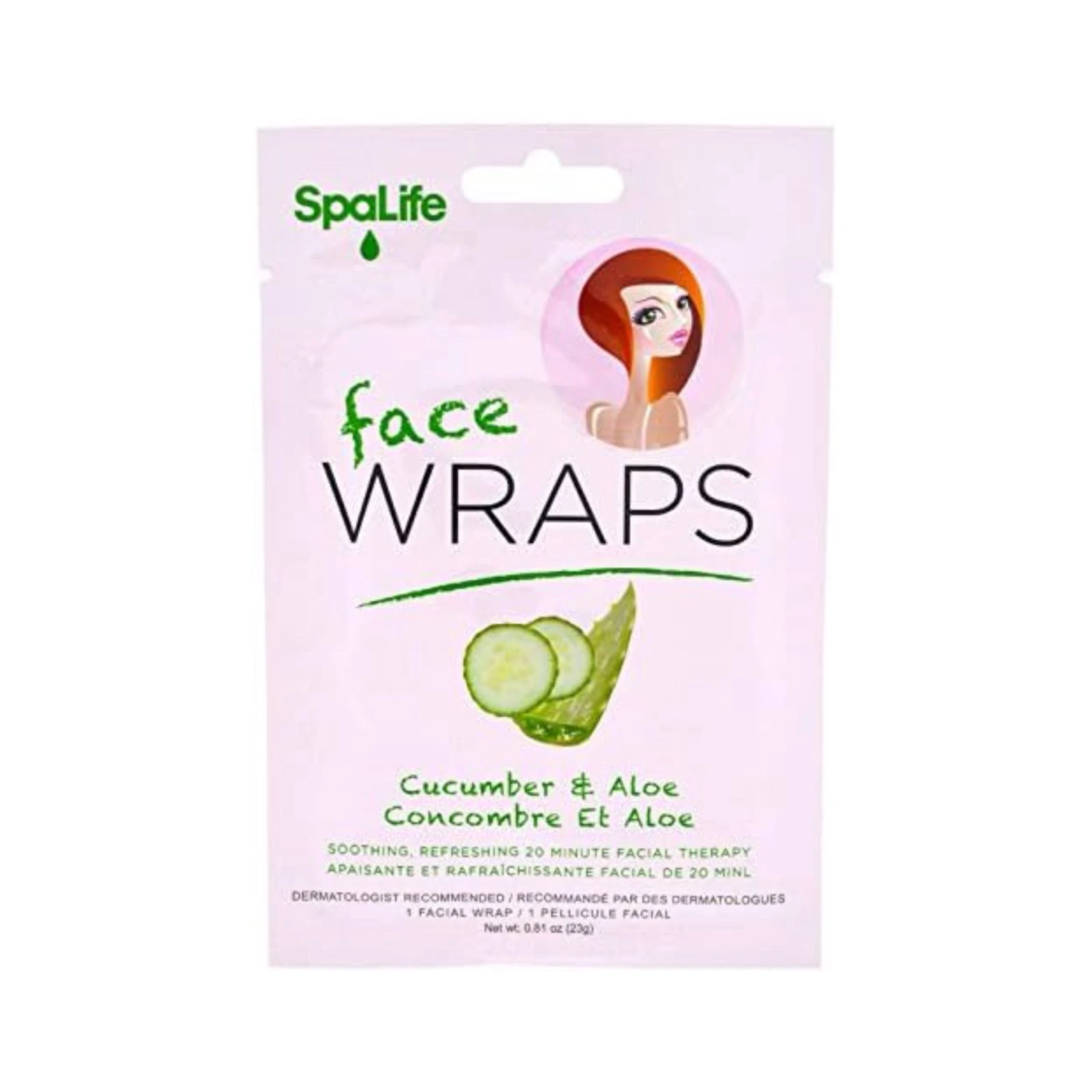 SpaLife Cucumber and Aloe Hydrating Facial Mask Wrap