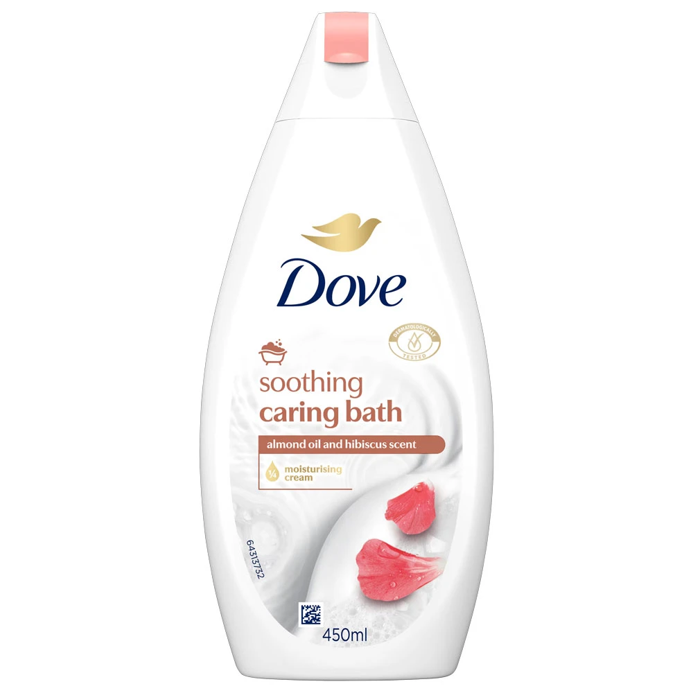 Dove Soothing Caring Bath – Almond Oil & Hibiscus Scent