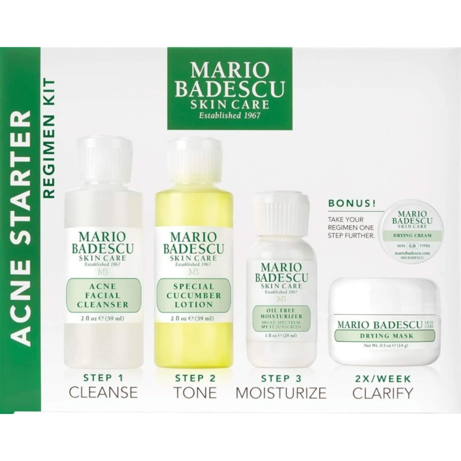 Mario Badescu Skin Care Acne Starter Regimen Kit