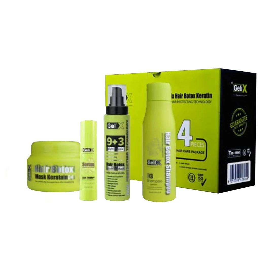 GeliX Hair Botox Keratin 4‑Piece Hair Care Kit (shampoo, conditioner, mask, seru