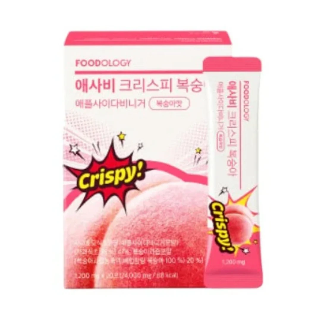 FOODOLOGY Asabi Crispy Apple Cider Vinegar – Peach Flavor (Snack Supplement)