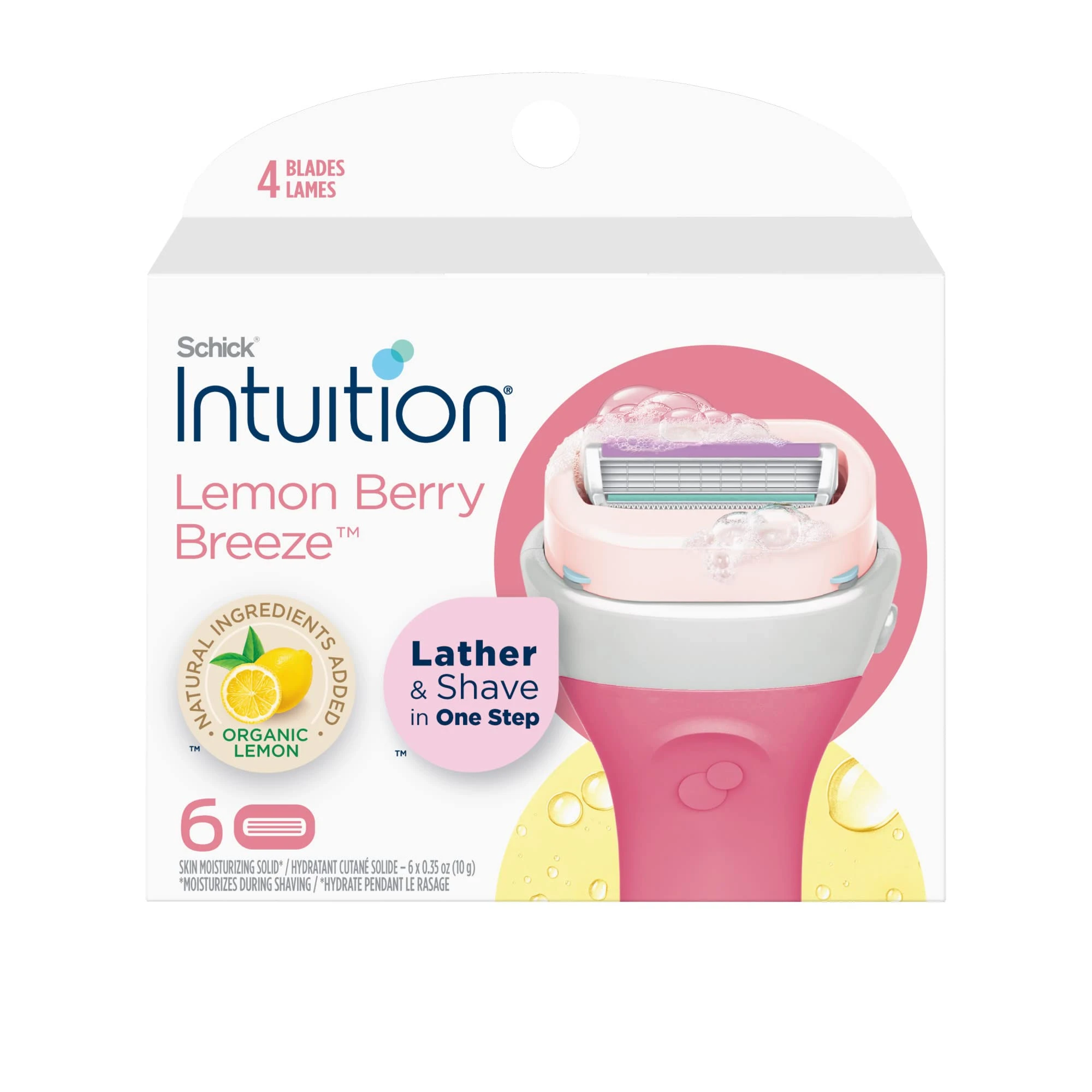 Schick Intuition Lemon Berry Breeze Razor with Organic Lemon